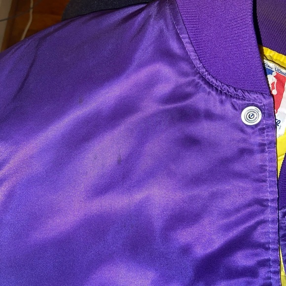 Vintage 80s Lakers Los Angeles STARTER Jacket Bomber World Champs Medium RARE - Picture 16 of 16
